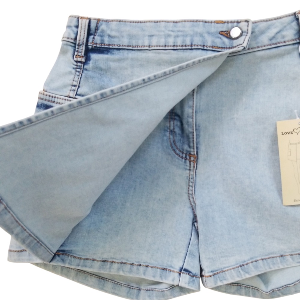 Love Trends Denim‎ Basic Wrap Skort Size 5 Juniors NEW